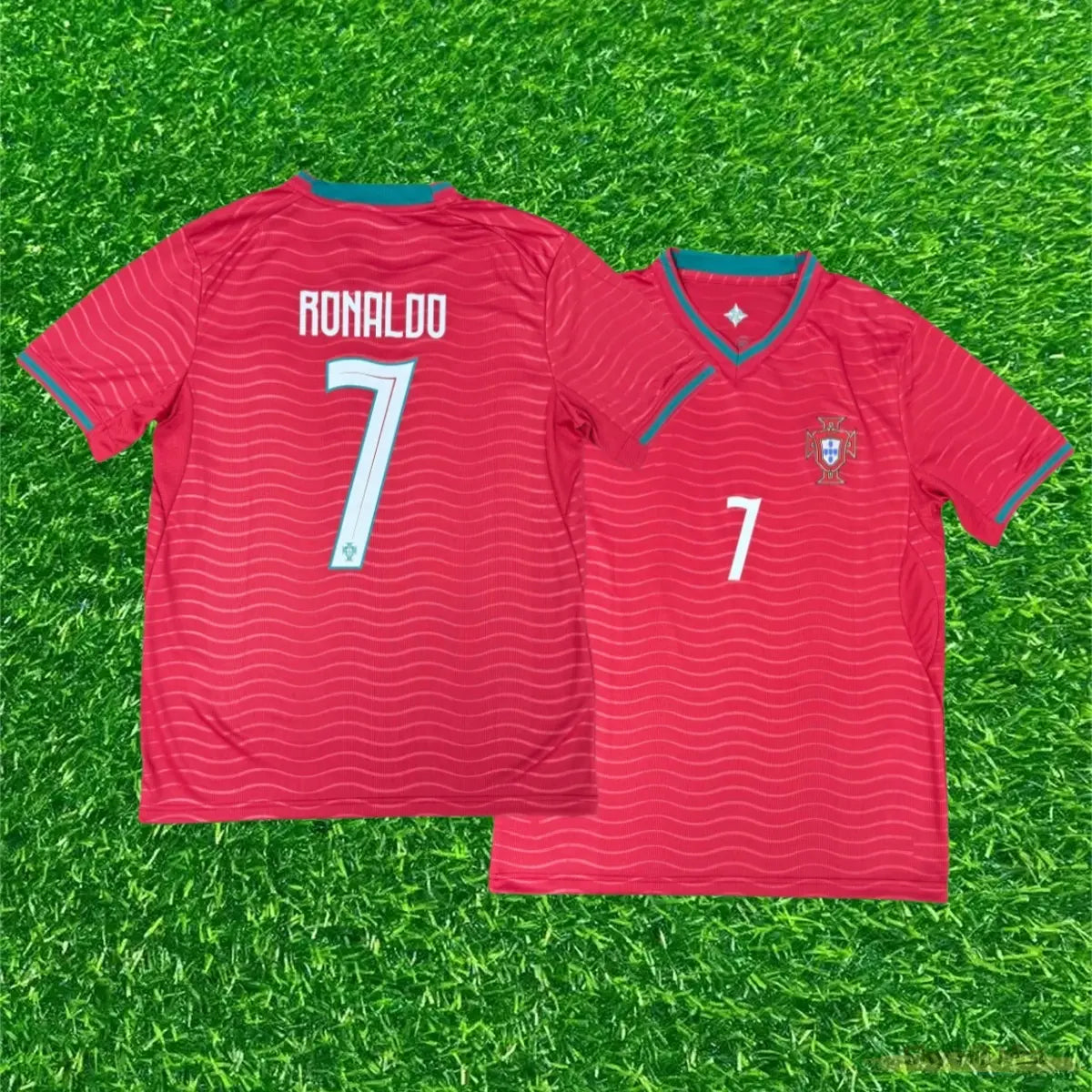 2526 Portugal Away Red No. 7 CR7 Long Sleeves Soccer Jerseys