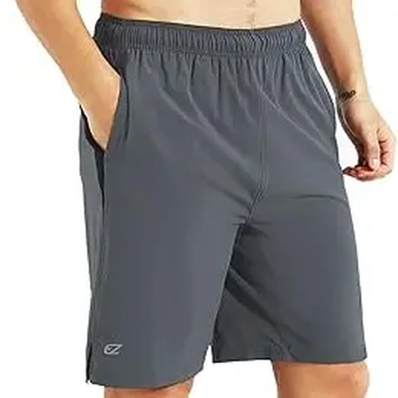 Mens 9 Inch Lightweight Running Workout Shorts with Liner Loose-Fit Gym Shorts for Men with Zipper Pockets