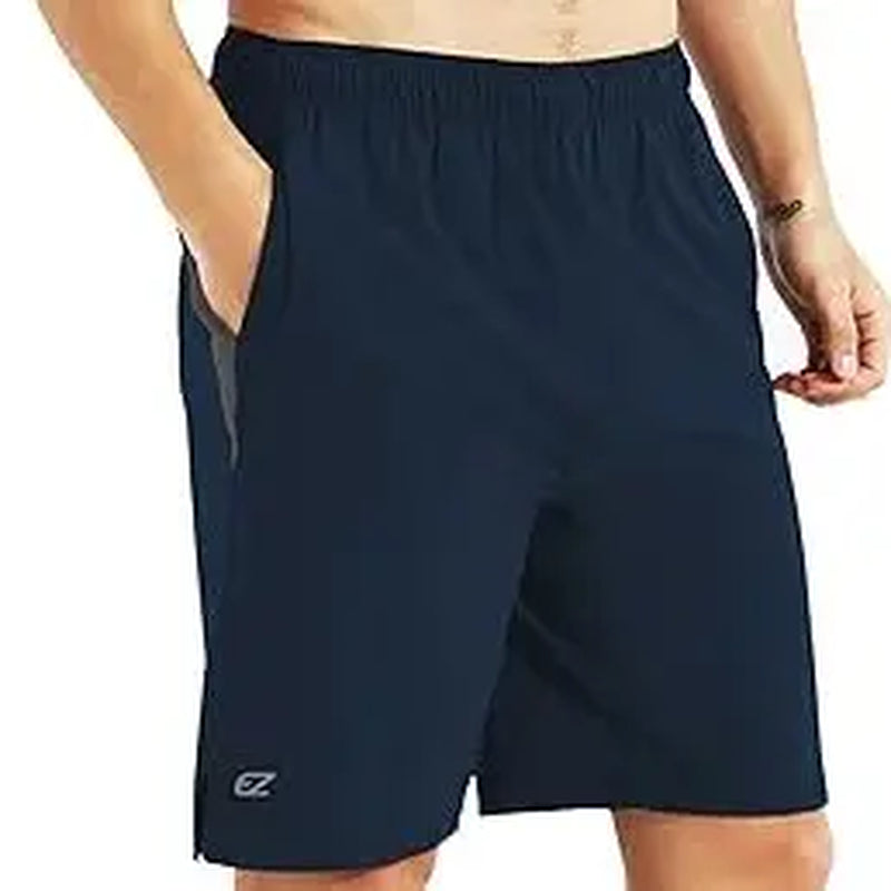 Mens 9 Inch Lightweight Running Workout Shorts with Liner Loose-Fit Gym Shorts for Men with Zipper Pockets