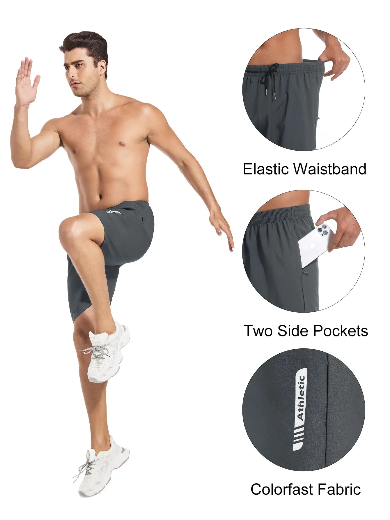 2 Pack Mens Mesh Athletic Basketball Shorts Gym Shorts with Pockets Quick Dry Workout Running Shorts Casual for Men