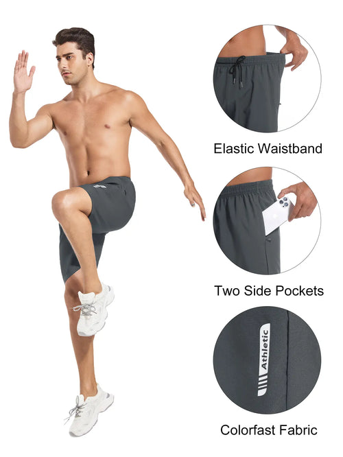 2 Pack Mens Mesh Athletic Basketball Shorts Gym Shorts with Pockets Quick Dry Workout Running Shorts Casual for Men