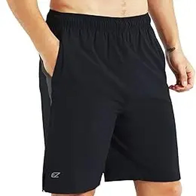 Mens 9 Inch Lightweight Running Workout Shorts with Liner Loose-Fit Gym Shorts for Men with Zipper Pockets