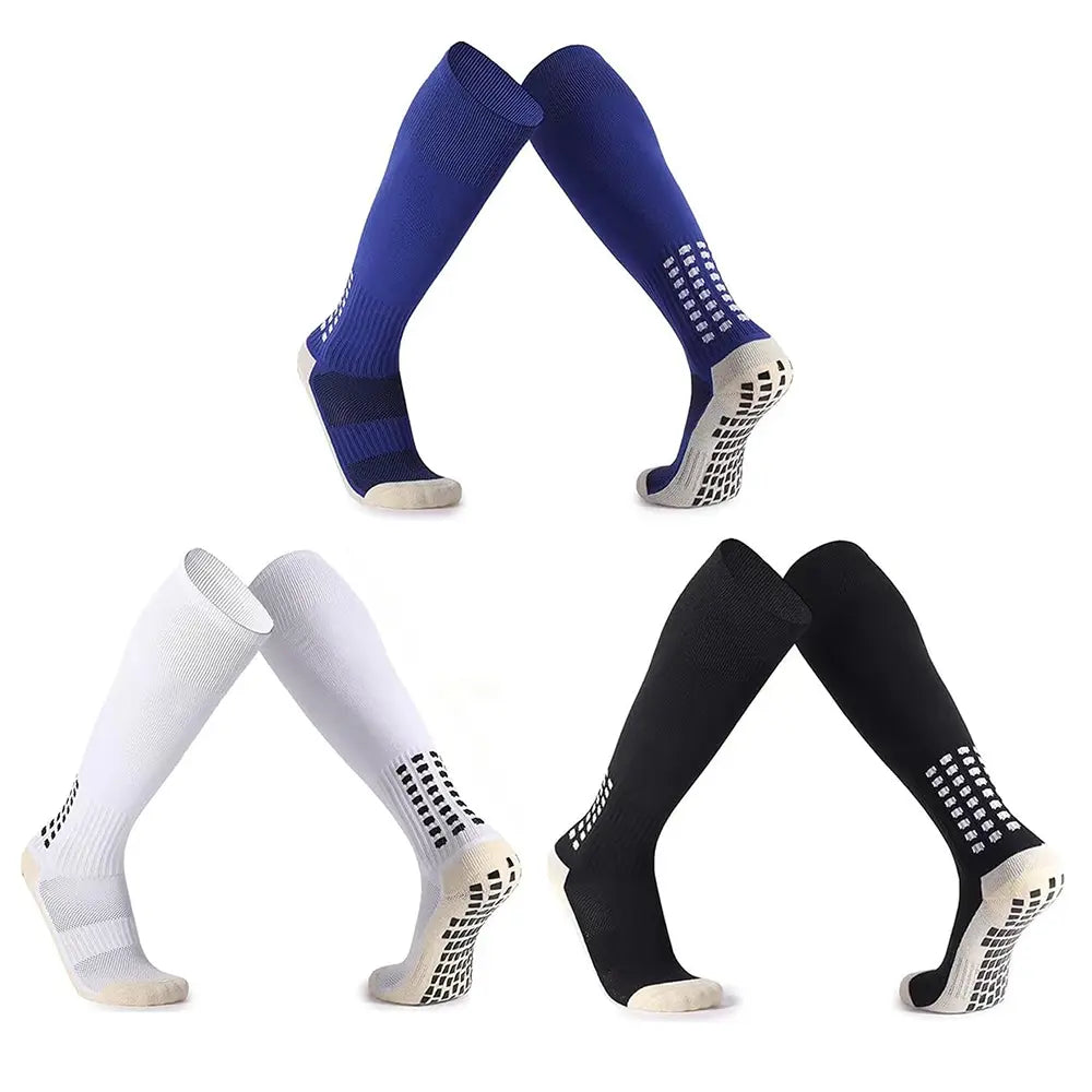 3Pairs Men'S Grip Soccer Socks Non Skid anti Slip Socks for Football Basketball Athletic Sports