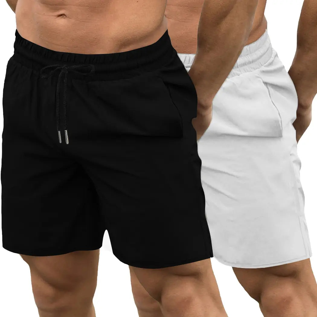 COOFANDY Men'S 2 Pack Gym Workout Shorts 7 Inch Quick Dry Athletic Shorts Lightweight Running Shorts with Pockets