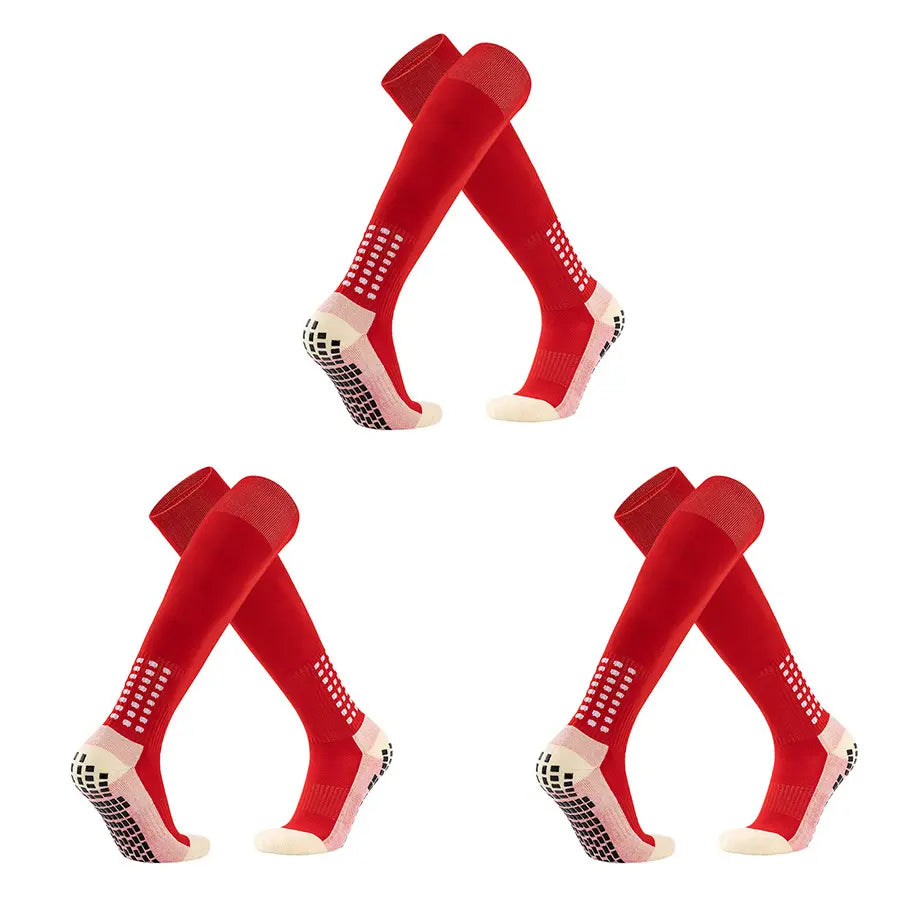 3Pairs Men'S Grip Soccer Socks Non Skid anti Slip Socks for Football Basketball Athletic Sports